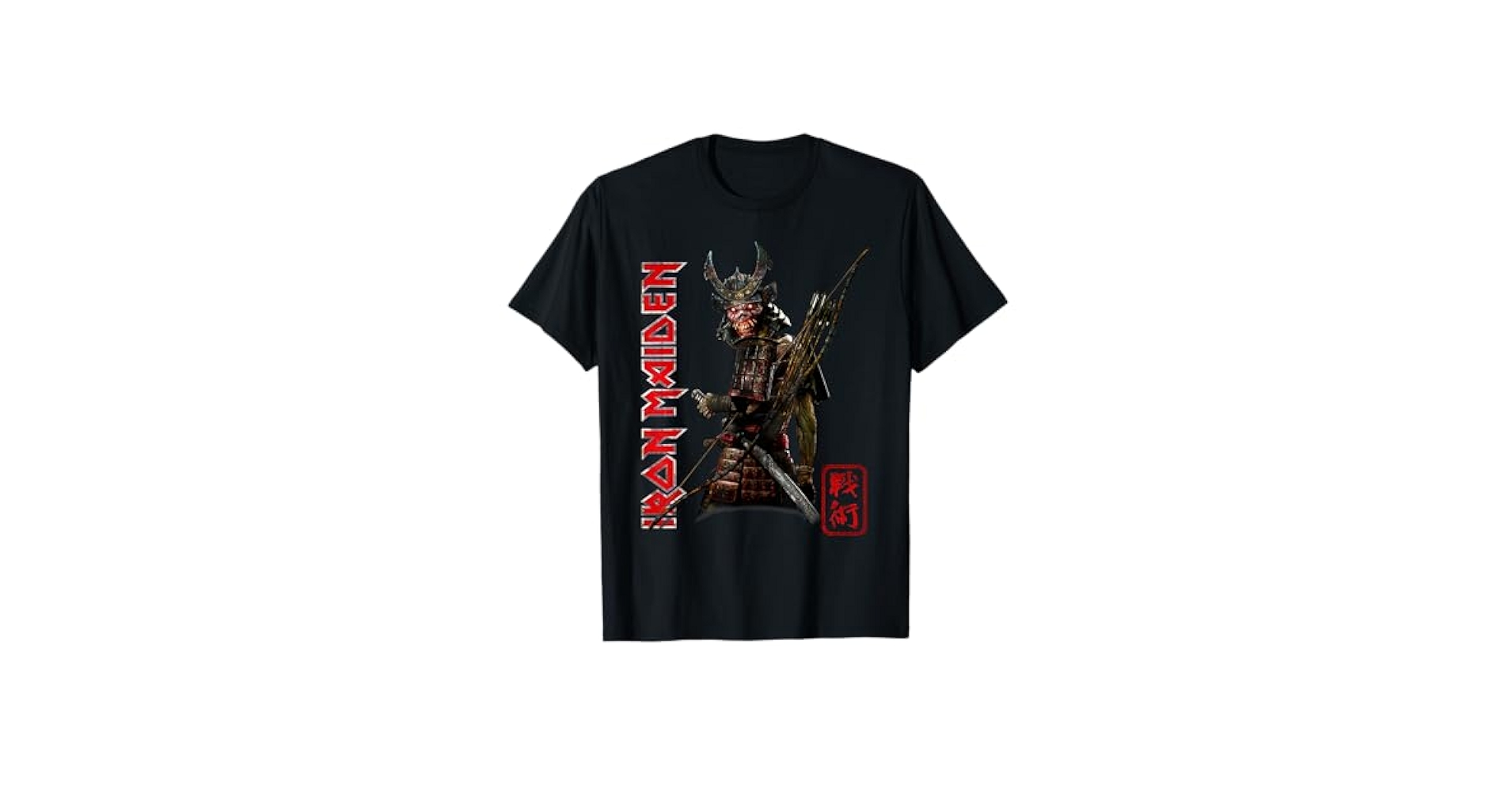 Amazon.com: Iron Maiden - Senjutsu Samurai Logo T-Shirt